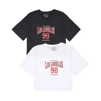 Yaase Kadın Baskılı Crop Tshirt S-XL