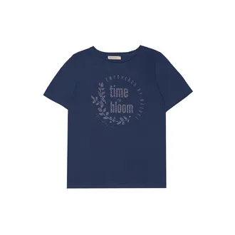 S Design Baskılı Tshirt Lacivert XS