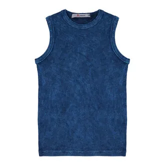 S-Design Kadın Yıkamalı Atlet Lacivert S