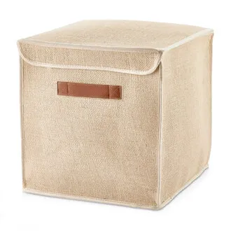Serstil Jüt Kapaklı Kare Kutu 30X30x30 Cm
