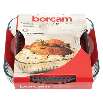 Paşabahçe (159166) Borcam Kare Tepsi 2'li