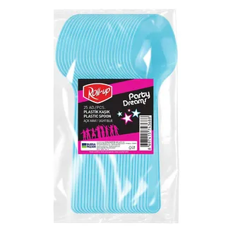 Roll-Up Party Dreams Kaşık Mavi 25'li