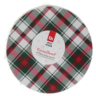 Koopman Ekoseli 4'lü Mantar Altlık Dia 95XH4MM