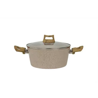 Mehtap Sahra Granit Görünümlü Karnıyarık Tenceresi 24 Cm