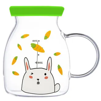 Touch Me Silikon Kapaklı Çocuk Cam Kupa