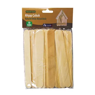 Ahşap Çubuk Naturel Geniş