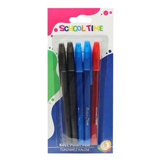 Office Time Tükenmez Kalem Karışık Renkler 5'li