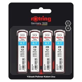 Rotring Tikky 0.7 uç, Versatil kalem ucu, 2B, 4'lü