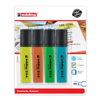 Edding Fosforlu Kalem 4'lü
