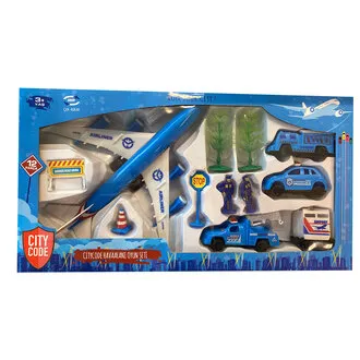 Citycode Havaalanı Oyun Seti -Çek Bırak Uçaklı