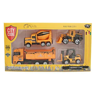 Citycode Die-Cast 1:43 İş Makineleri 4'lü Paket