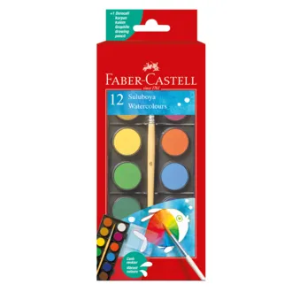 Faber-Castell 12'li Büyük Boy Sulu Boya Seti