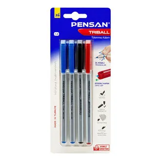 Pensan Triball Tükenmez Kalem 4'lü Blıster Msk