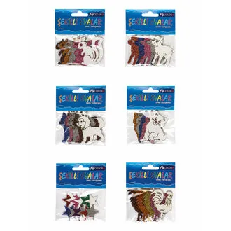 Fly Eva Şekilli Simli Yapışkanlı