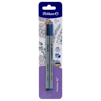 Pelikan Fineliner Mavi-Siyah 2'li