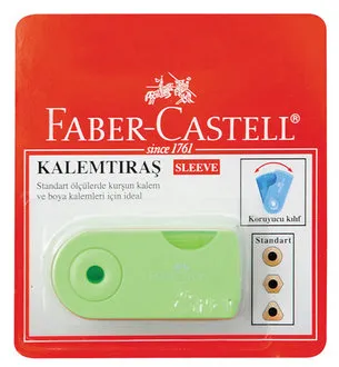 Faber Castell Sleeve Kalemtıraş Şeffaf Gövdeli