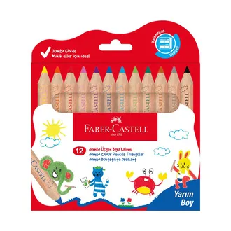 Faber Castell Bls Üçgen Boya Kalemim Jumbo 12'li