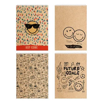 Mynote Smiley Bloknot A4 100 Yaprak Kareli