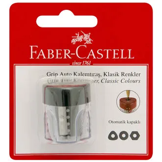 Faber Castell Grip Auto Kalemtraş Tekli Klasik Renkler