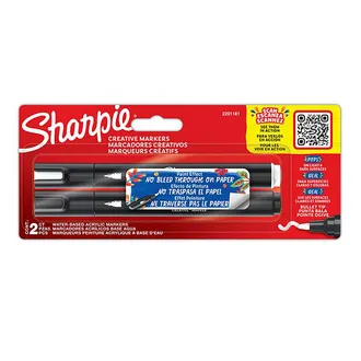 Sharpıe Akrilik Markör Yuvarlak Uç 2'li Blister