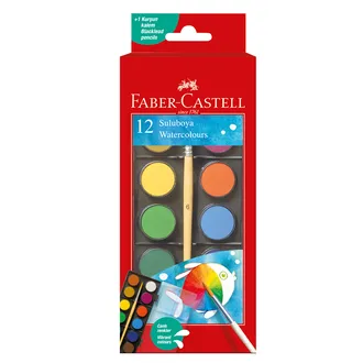 Faber-Castell Küçük Boy Sulu Boya 12'li Set