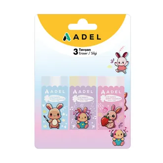 Adel Bls Tavşan Silgi 3'lü