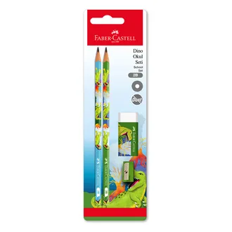 Faber Castell Bls Dino Kurşun Kalem & Silgi & Kalem Tıraş