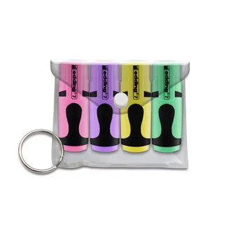 Edding Mini Fosforlu Kalem Pastel Renkler 4'lü Set