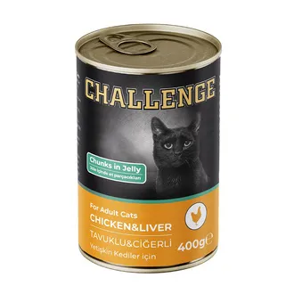 Challenge Tavuklu Ciğerli Yetişkin Kedi Konservesi 400 G