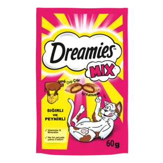 Dreamies Sığırlı ve Peynirli Kedi Ödül Maması 60 G