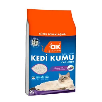 Ak Kedi Kumu Lavanta Kokulu İnce Taneli 5 L