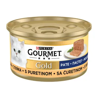 Gourmet Gold Kıyılmış Hindili Yaş Kedi Maması Konserve 85 G