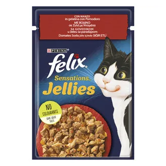 Felix Sensation Etli Domatesli Yaş Mama 85G