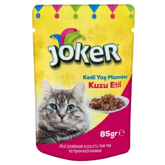 Joker Jöle İçerisinde Kuzu Etli Tam Yaş Kedi Maması 85 G