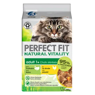 Perfect Fit Yetişkin Mini Yaş Mama Hindi Tavuk 6x50 G