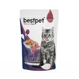 Bestpet Kuzu Etli Yaş Yetişkin Kedi Maması 85 G