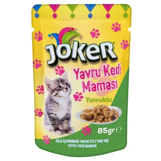 Joker Jöle İçerisinde Tavuk Etli Yavru Kedi Mama 85 G
