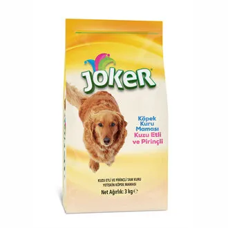 Joker Kuzu Etli Pirinçli Kuru Köpek Maması 3 Kg