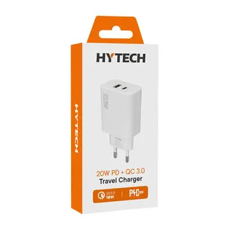 Hytech HYXE46 20W Type C + Usb Çift Giriş Hzlı Adaptör