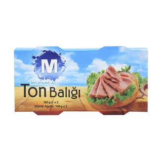 Migros İri Parçalı Ton Balığı 2 x 160 G