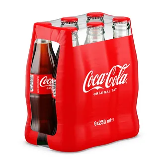 Coca-Cola Orijinal Tat Cam Şişe 6x250 Ml