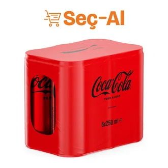 Coca-Cola Zero Sugar Kutu 6 x 250 Ml