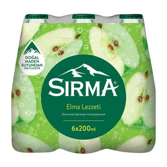 Sırma C+ Elmalı Doğal Maden Suyu 6x200 Ml