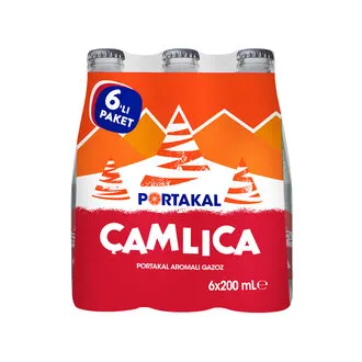 Çamlıca Portakal Aromalı Gazoz 6X200 Ml