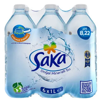 Saka Doğal Mineralli Su 6x1 L