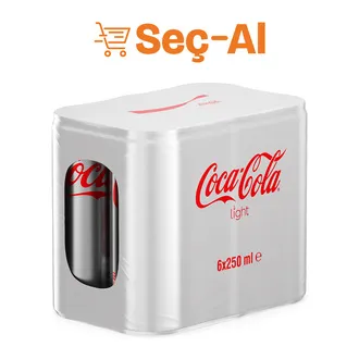 Coca-Cola Light Kutu 6 x 250 Ml
