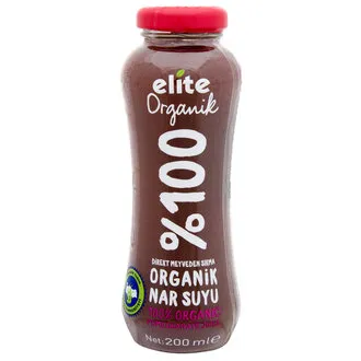 Elite Organik Sıkma Nar Suyu 200 Ml