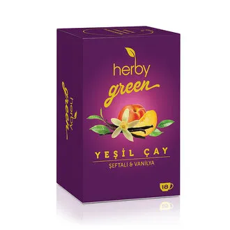 Herby Yeşil Çay Şeftali & Vanilya 18'li 27 G