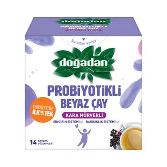 Doğadan Probiyotik Beyaz Çay Kara Mürverli 14'lü 21 G