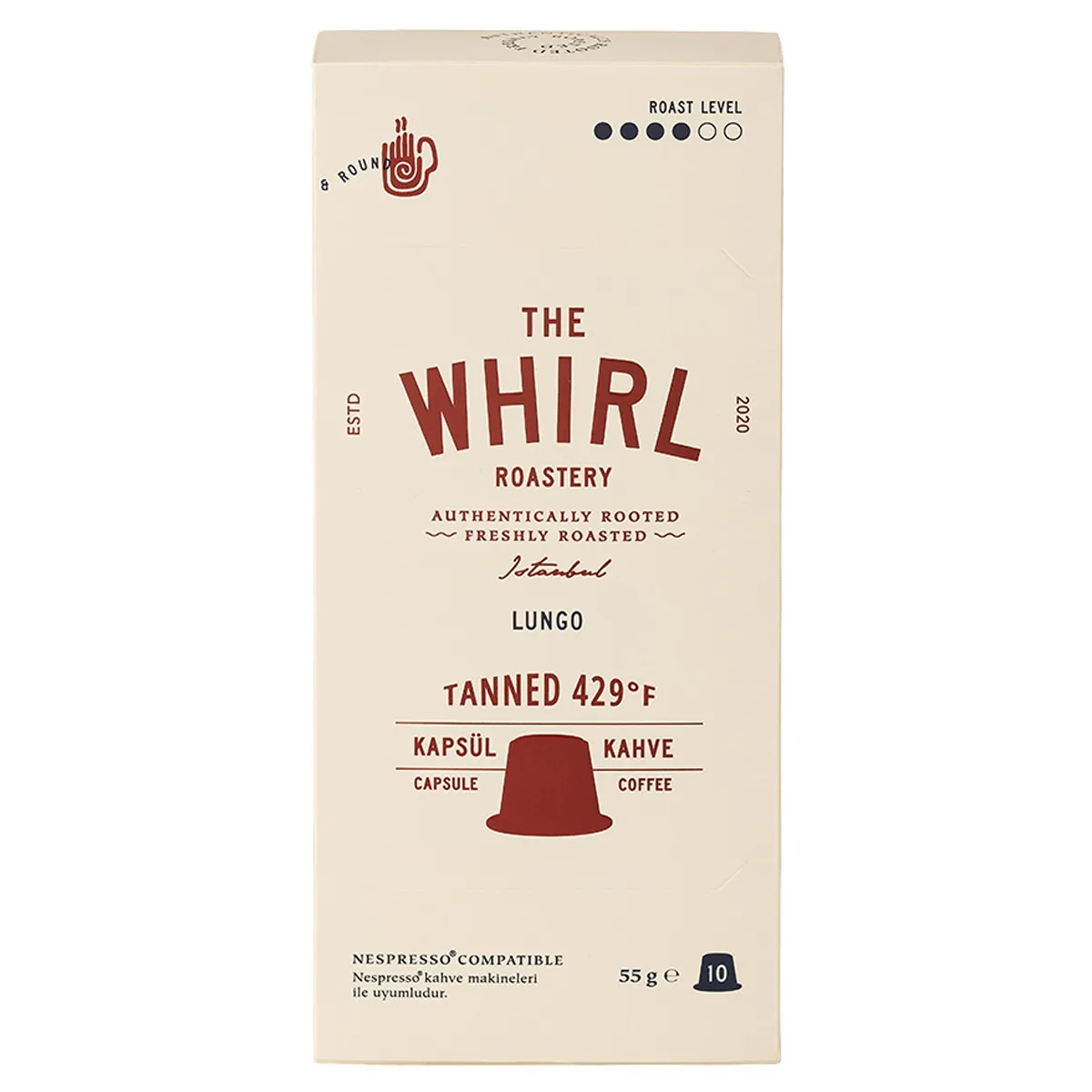 The Whirl Lungo Medium Kapsül Kahve 10'lu 55 G